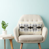 抽象芸術銀フラクタルパターン ランバークッション (椅子)