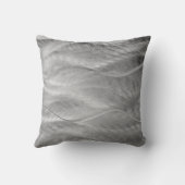 抽象芸術銀ブラシ仕上げ金属モノグラム クッション (裏面)