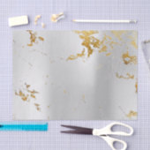 抽象芸術銀ミニマル灰色メタリック大理石金ゴールド 薄葉紙 (クラフト)