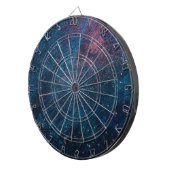 抽象芸術銀河系グリッター絵を描パターン ダーツボード (正面右)