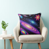 抽象芸術銀河系シーン(星、惑星) クッション (椅子)