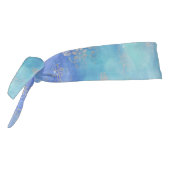 抽象芸術銀河系ナイトスカイサイケデリックブルー タイヘッドバンド (回転270)