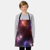 抽象芸術銀河系星座デジタルアート: II エプロン (着用した状態)