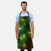 抽象芸術銀河系星座デジタルアート： IV エプロン (着用した状態)