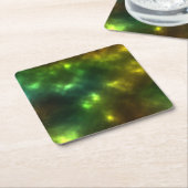 抽象芸術銀河系星座デジタルアート： IV スクエアペーパーコースター (アングル)