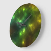 抽象芸術銀河系星座デジタルアート： IV ラージ壁時計 (傾斜)
