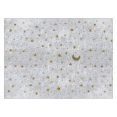 抽象芸術銀紙金ゴールド星，月 テーブルクロス (正面(横))