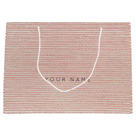 抽象芸術銀赤面金属結晶バラマット ラージペーパーバッグ (正面)