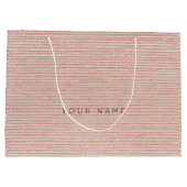 抽象芸術銀赤面金属結晶バラマット ラージペーパーバッグ (裏面)