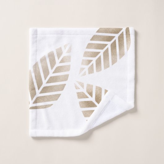 抽象芸術銅と白金パターンの松コーン バスタオルセット (ウォッシュタオル)