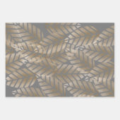 抽象芸術銅と白金パターンの松コーン ラッピングペーパーシート (正面2)