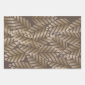 抽象芸術銅と白金パターンの松コーン ラッピングペーパーシート (正面)