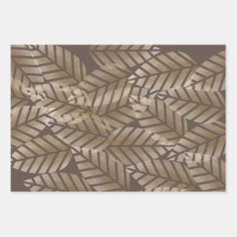 抽象芸術銅と白金パターンの松コーン ラッピングペーパーシート