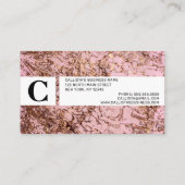 抽象芸術銅赤面ピンクアクリル絵画ズ 名刺 (裏面)