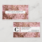 抽象芸術銅赤面ピンクアクリル絵画ズ 名刺 (正面/裏面)