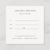 抽象芸術錆オレンジ葉ロゴギフト証明書 スクエア名刺 (裏面)