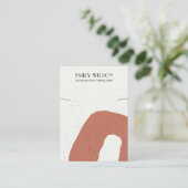 抽象芸術錆セラミックネックレスブレスレットディスプレイ 名刺 (スタンド正面)