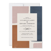 抽象芸術錆、ネイビー+ピンクモダンコンテンポラリー