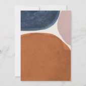 抽象芸術錆、ネイビー+ピンクモダンコンテンポラリー (裏面)