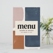 抽象芸術錆、ネイビー+ピンクモダンコンテンポラリー (スタンド正面)