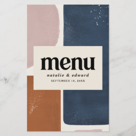 抽象芸術錆、ネイビー+ピンクモダンコンテンポラリー