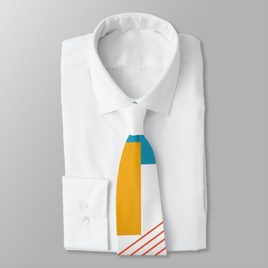 抽象芸術長方形と線のネックタイ ネクタイ (タイ)