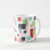 抽象芸術長方形と線 コーヒーマグカップ (正面右)
