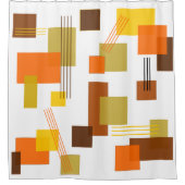 抽象芸術長方形と線 シャワーカーテン (正面)