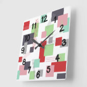 抽象芸術長方形と線  スクエア壁時計 (傾斜)