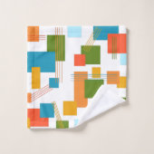 抽象芸術長方形と線 バスタオルセット (ウォッシュタオル)