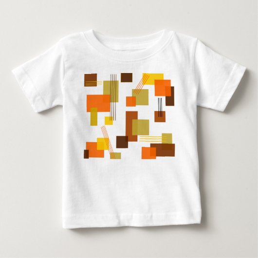 抽象芸術長方形と線 ベビーTシャツ (正面)