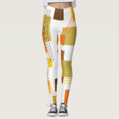 抽象芸術長方形と線 レギンス (正面)