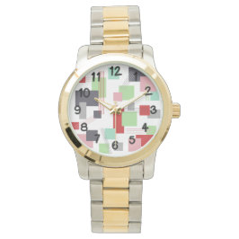 抽象芸術長方形と線 腕時計