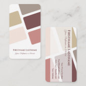抽象芸術長方形ハーモニックカラーパレットデザイン 名刺 (正面/裏面)