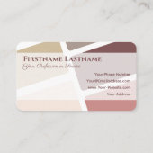 抽象芸術長方形ハーモニックカラーパレットデザイン 名刺 (裏面)