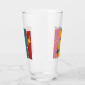 抽象芸術長方形ブーメランスターミッドセンチュリー タンブラーグラス (左)