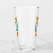 抽象芸術長方形ミッドセンチュリーモダン タンブラーグラス (右)