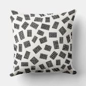 抽象芸術長方形081122 – 黒(白) クッション (裏面)