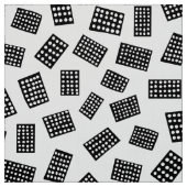 抽象芸術長方形081122 – 黒（白） ファブリック (見本)