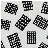 抽象芸術長方形081122 – 黒（白） ファブリック (クローズアップ)