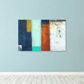 抽象芸術長方形 キャンバスプリント (インサイチュ (ウッドフロア))