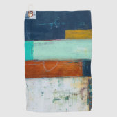 抽象芸術長方形 ゴルフタオル (正面)
