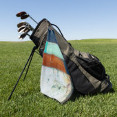 抽象芸術長方形 ゴルフタオル (グリーン)