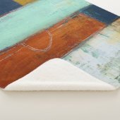 抽象芸術長方形 シェルパブランケット (3/4)