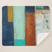 抽象芸術長方形 シェルパブランケット (正面(横))