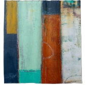 抽象芸術長方形 シャワーカーテン (正面)