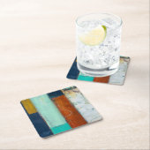 抽象芸術長方形 スクエアペーパーコースター (インサイチュ)