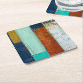 抽象芸術長方形 スクエアペーパーコースター (アングル)