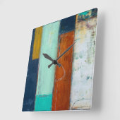 抽象芸術長方形 スクエア壁時計 (傾斜)