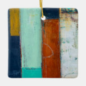 抽象芸術長方形 セラミックオーナメント (正面)